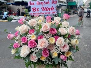 Giỏ hoa đẹp, lẳng hoa đẹp,giỏ hoa sinh nhật đẹp, giỏ hoa khai trương đẹp