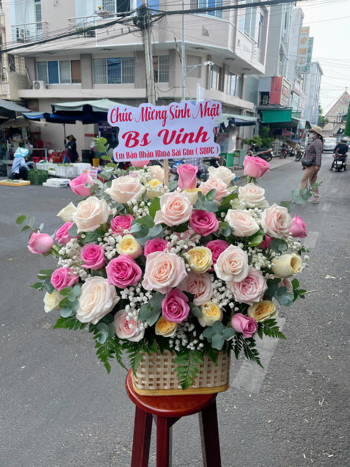 Giỏ hoa đẹp, lẳng hoa đẹp,giỏ hoa sinh nhật đẹp, giỏ hoa khai trương đẹp