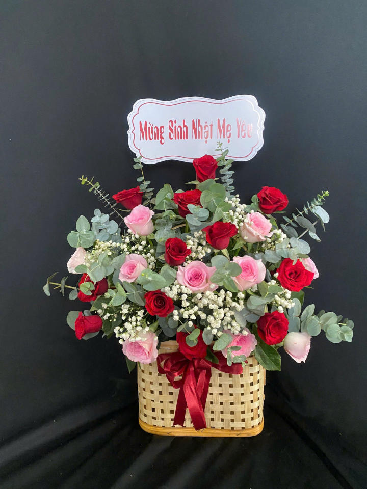 Giỏ hoa đẹp, lẳng hoa đẹp,giỏ hoa sinh nhật đẹp, giỏ hoa khai trương đẹp