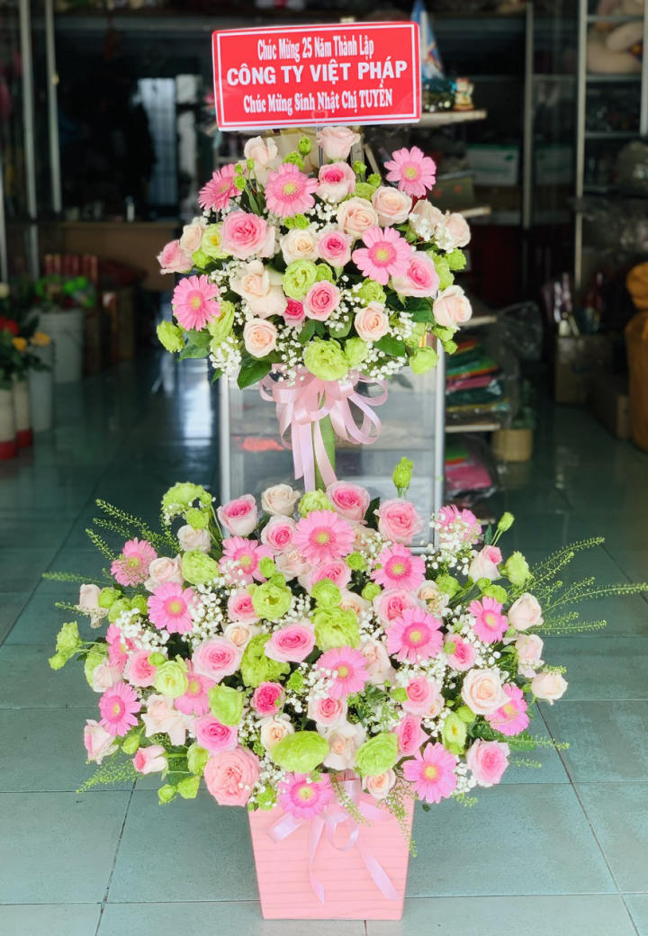 Giỏ hoa đẹp, lẳng hoa đẹp,giỏ hoa sinh nhật đẹp, giỏ hoa khai trương đẹp