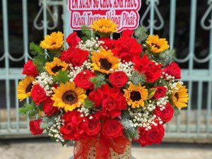 Giỏ hoa đẹp, lẳng hoa đẹp,giỏ hoa sinh nhật đẹp, giỏ hoa khai trương đẹp