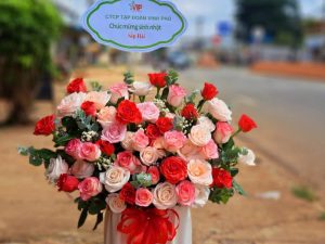 Giỏ hoa đẹp, lẳng hoa đẹp,giỏ hoa sinh nhật đẹp, giỏ hoa khai trương đẹp