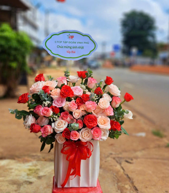 Giỏ hoa đẹp, lẳng hoa đẹp,giỏ hoa sinh nhật đẹp, giỏ hoa khai trương đẹp