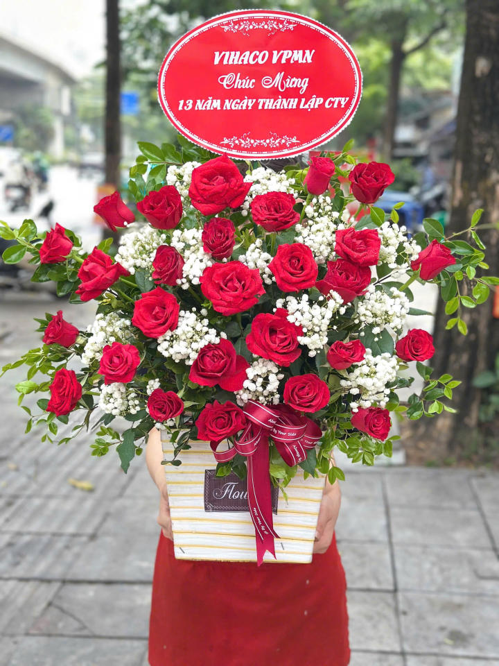 Giỏ hoa đẹp, lẳng hoa đẹp,giỏ hoa sinh nhật đẹp, giỏ hoa khai trương đẹp