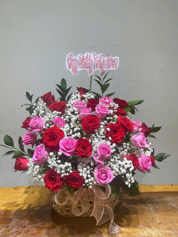 Giỏ hoa đẹp, lẳng hoa đẹp,giỏ hoa sinh nhật đẹp, giỏ hoa khai trương đẹp