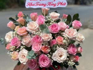 Giỏ hoa đẹp, lẳng hoa đẹp,giỏ hoa sinh nhật đẹp, giỏ hoa khai trương đẹp