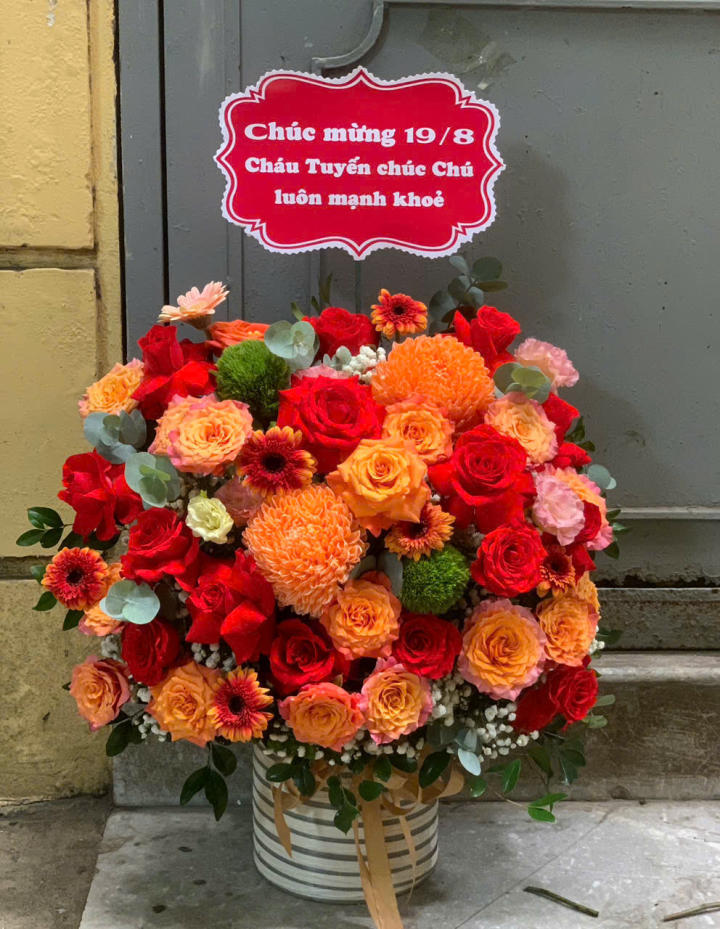 Giỏ hoa đẹp, lẳng hoa đẹp,giỏ hoa sinh nhật đẹp, giỏ hoa khai trương đẹp