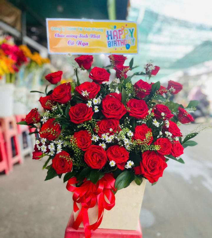 Giỏ hoa đẹp, lẳng hoa đẹp,giỏ hoa sinh nhật đẹp, giỏ hoa khai trương đẹp