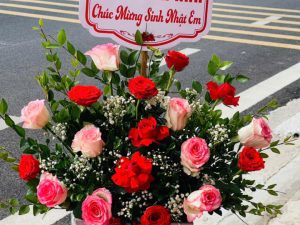 Giỏ hoa đẹp, lẳng hoa đẹp,giỏ hoa sinh nhật đẹp, giỏ hoa khai trương đẹp