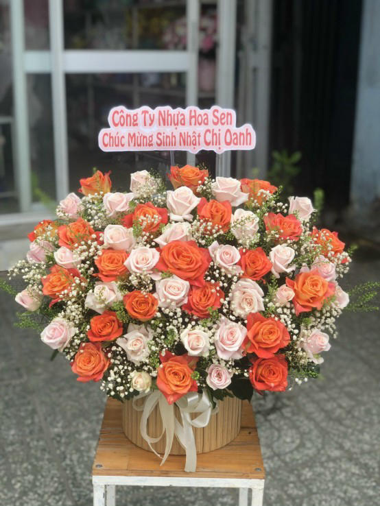 Giỏ hoa đẹp, lẳng hoa đẹp,giỏ hoa sinh nhật đẹp, giỏ hoa khai trương đẹp